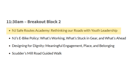 KMM will participate in a breakout session at 11:30 a.m. entitled "NJ Safe Routes Academy: Rethinking our Roads with Youth Leadership, at the 2026 NJ Bike and Walk Summit 